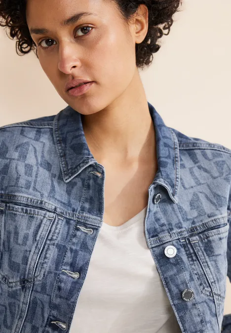 Lasercut Jeansjacke laser indigo wash