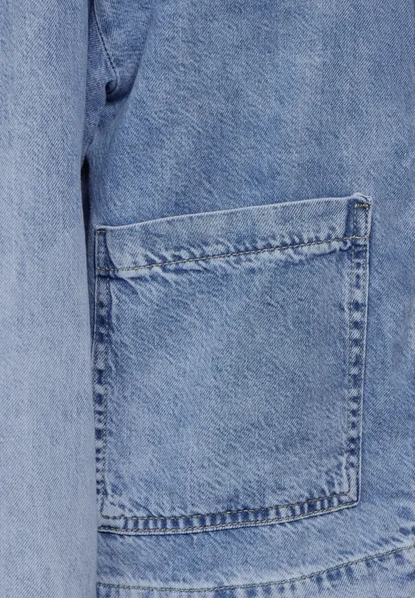 Lyocell Jeansjacke light blue authentic wash
