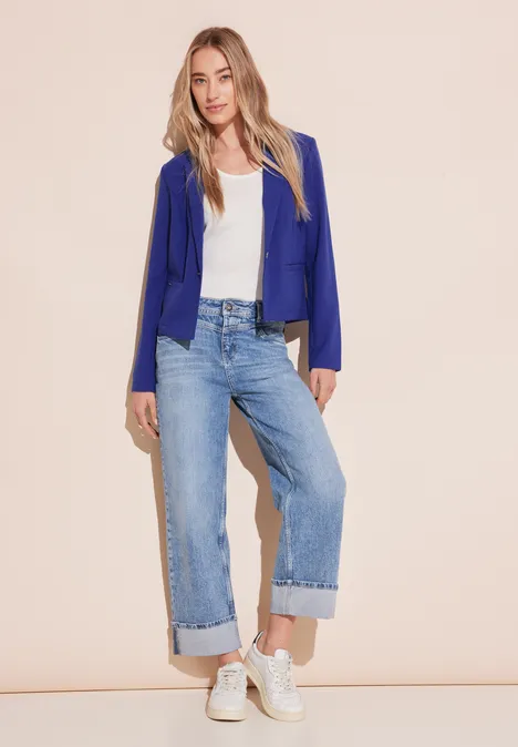 Blazer structuré court intense royal blue