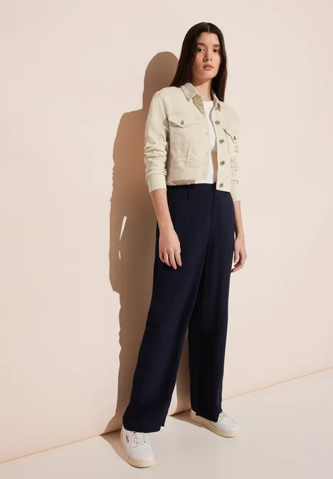 Veste en jean courte ecru