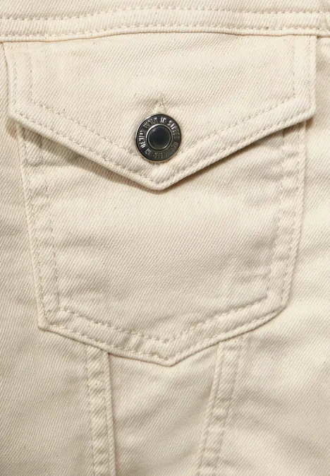 Veste en jean courte ecru