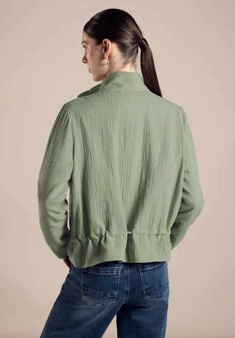 Veste en mousseline soft moss green