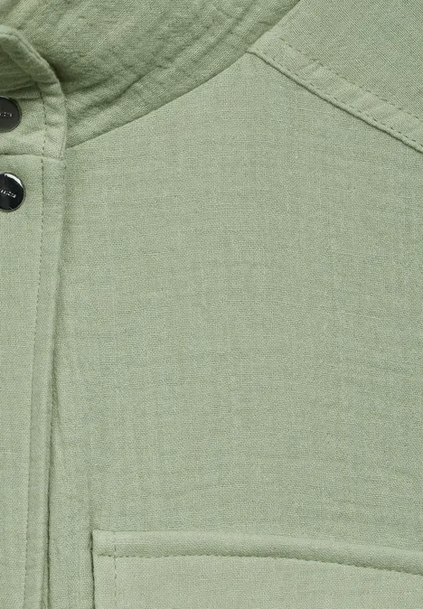 Veste en mousseline soft moss green