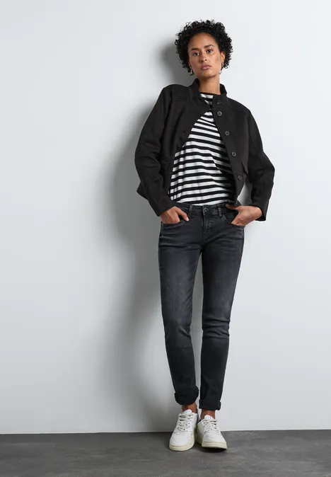 Veste à l'aspect velours Black