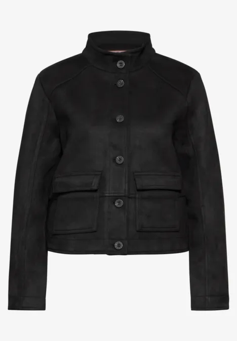 Veste à l'aspect velours Black