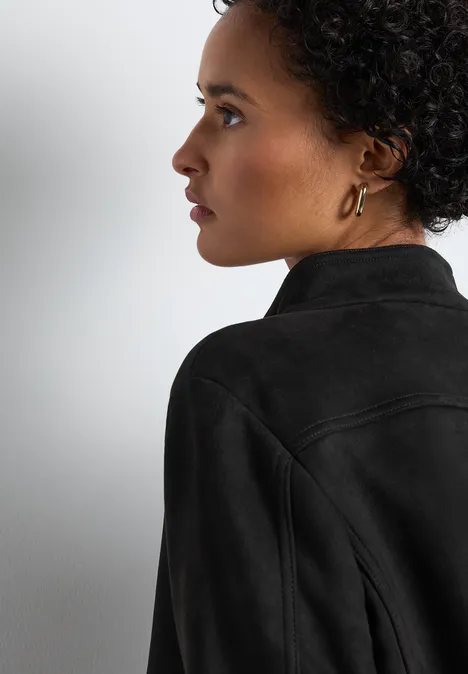 Veste à l'aspect velours Black