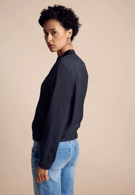 Twill Blouson Jacke deep blue