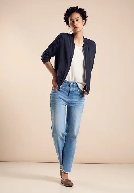 Twill Blouson Jacke deep blue