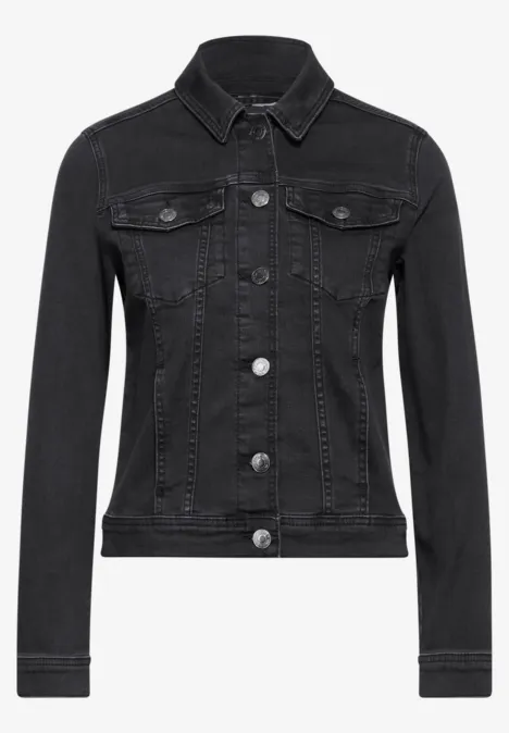 Jeansjacke im Washed-Look black washed