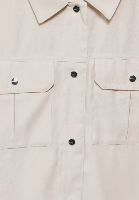 Blouson met borstzakken smooth sand beige