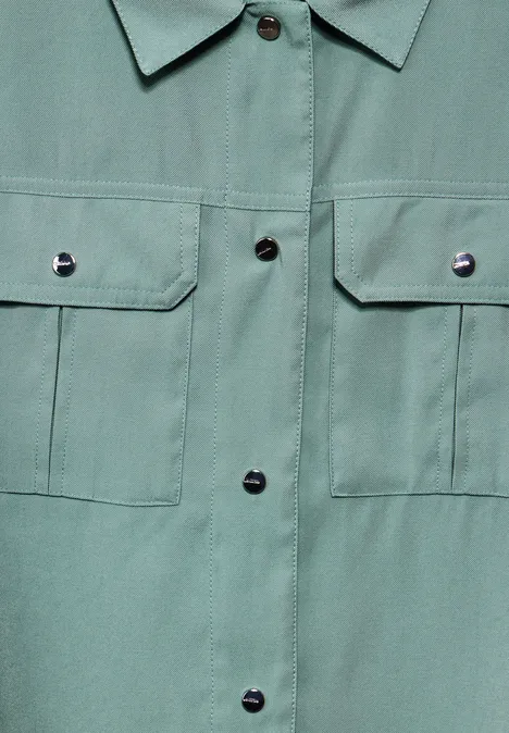Blouson met borstzakken seafoam green