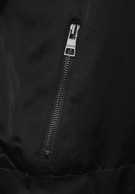 Satin-Blouson Black
