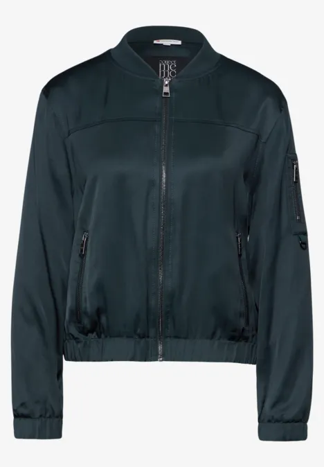 Satijnen blouson hunter green