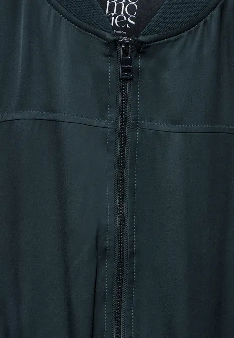 Satijnen blouson hunter green
