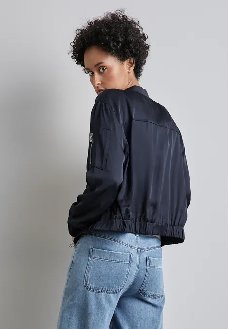 Blouson en satin night sky blue