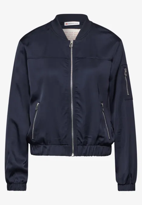 Blouson en satin night sky blue