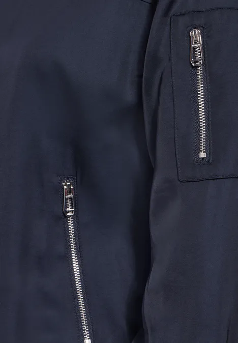 Blouson en satin night sky blue