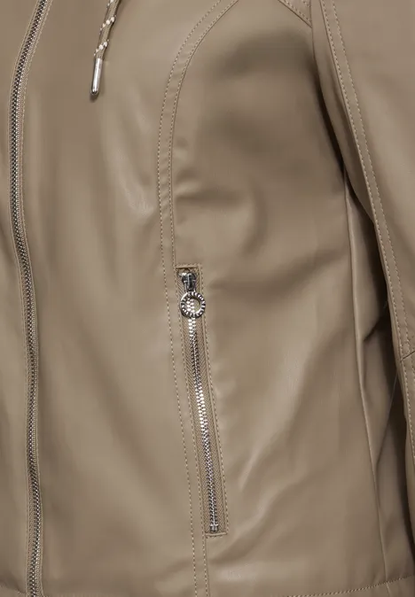 Veste aspect cuir rich mocha
