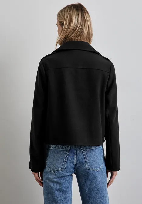 Kurzer Trenchcoat Black