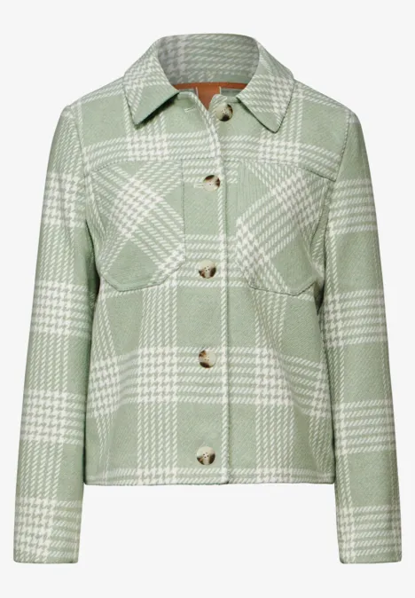 Veste à carreaux light mint green