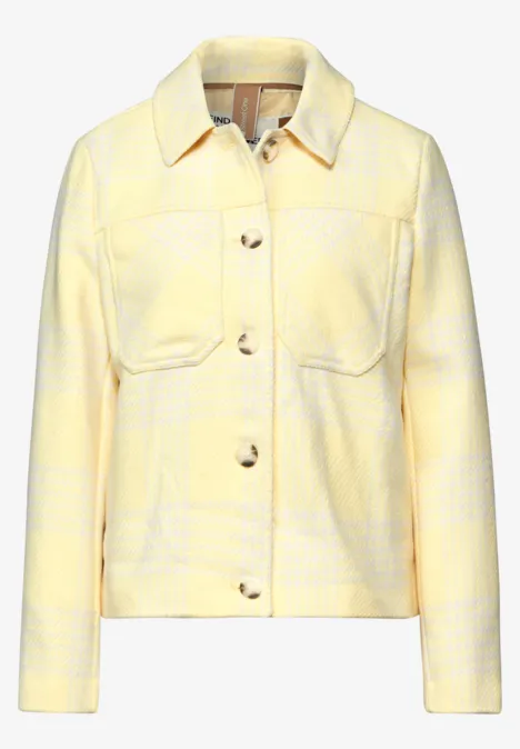 Karierte Jacke vanilla yellow