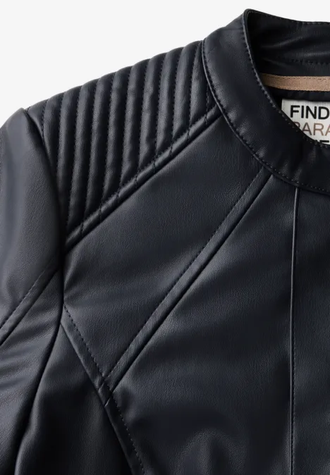 Leder-Look Jacke gravity blue
