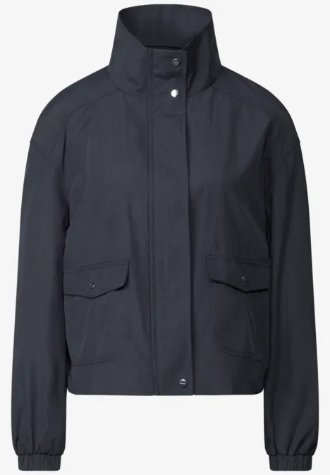 Kurze Jacke mit Stehkragen gravity blue