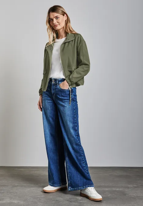 Kurze Jacke mit Stehkragen summer khaki