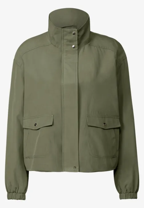 Kurze Jacke mit Stehkragen summer khaki