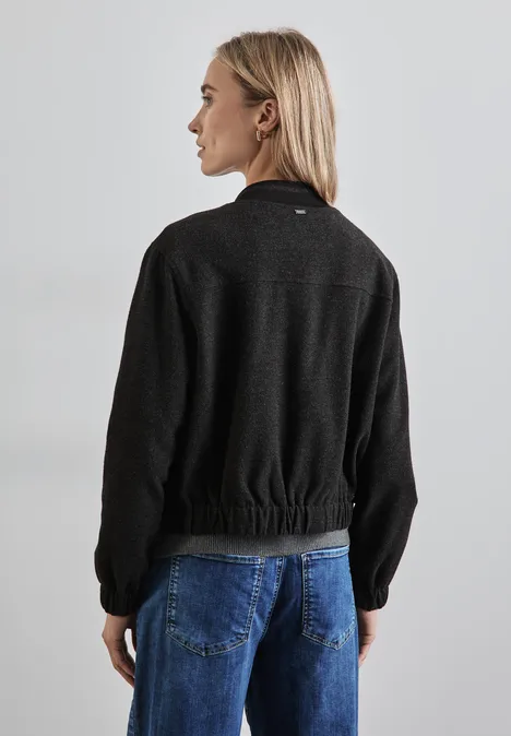 Blouson mit Knopfleise whale tail grey melange