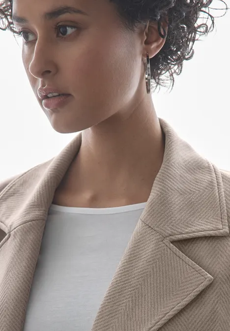 Kurze Velours Jacke breezy beige