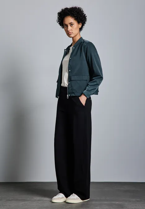 Satin-Blouson cool vintage green
