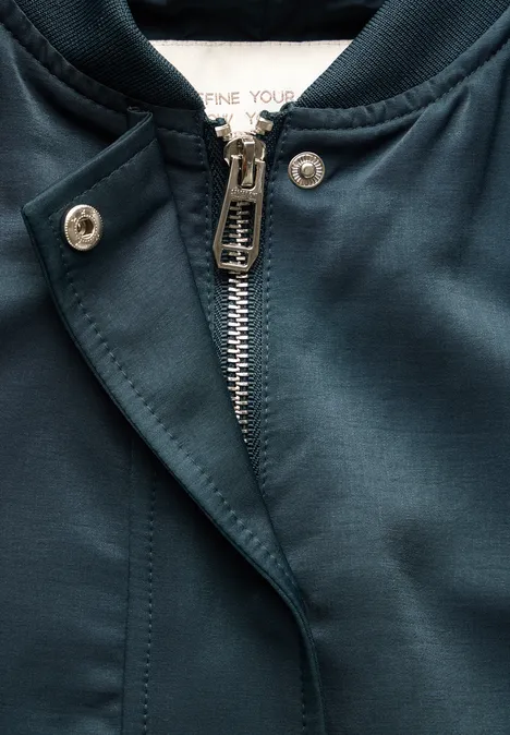 Satin-Blouson cool vintage green