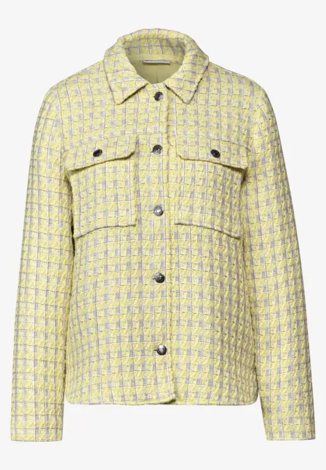 Bouclé-Jacke mellow yellow