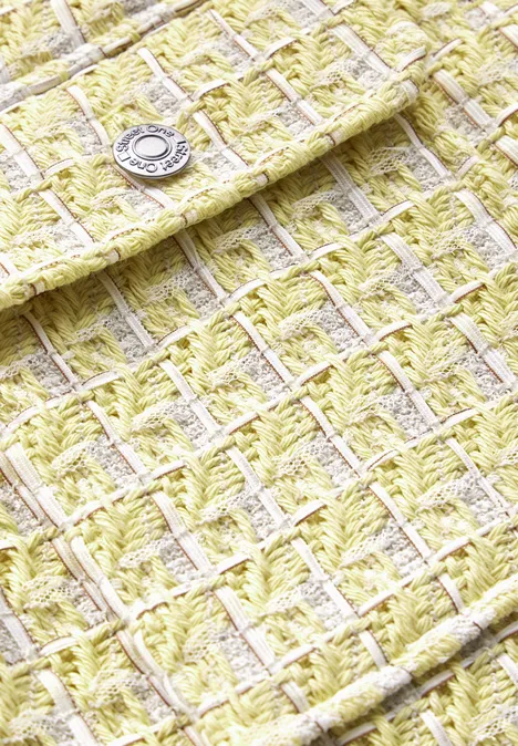 Bouclé-Jacke mellow yellow
