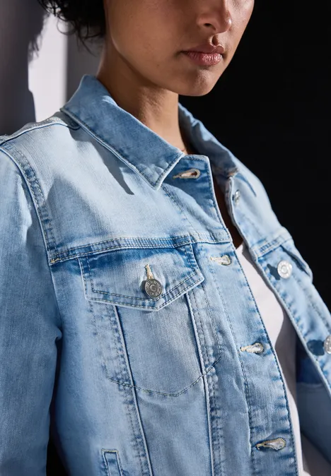 Jeansjacke im Bleached-Look Ultra bleached wash