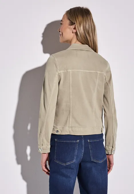 Jeansjacke Beige Washed
