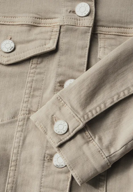 Jeansjacke Beige Washed