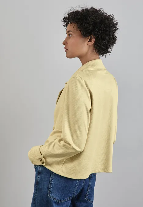 Kurze Kunstlederjacke mellow yellow