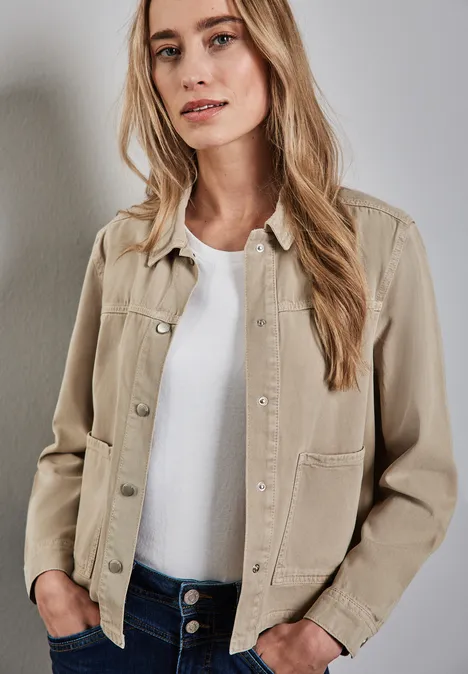 Jeansjacke Safari Beige Wash