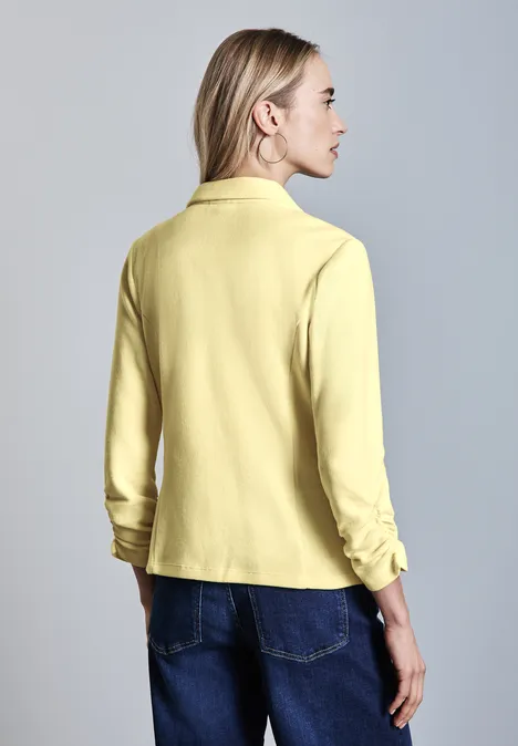 Blazer mit Raffung solar yellow
