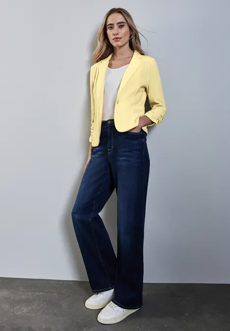 Blazer mit Raffung solar yellow