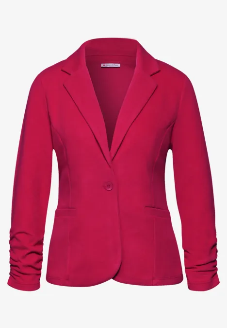 Blazer mit Raffung power berry