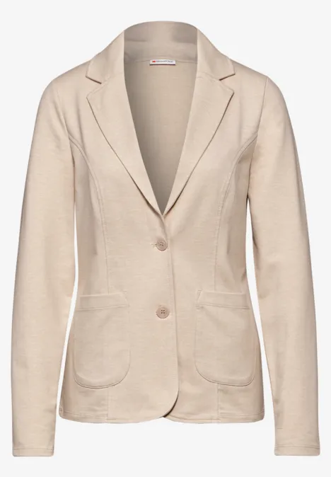 Basic Blazer sheer beige mel.