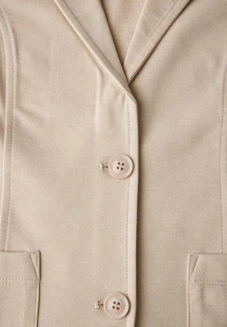 Basic Blazer sheer beige mel.
