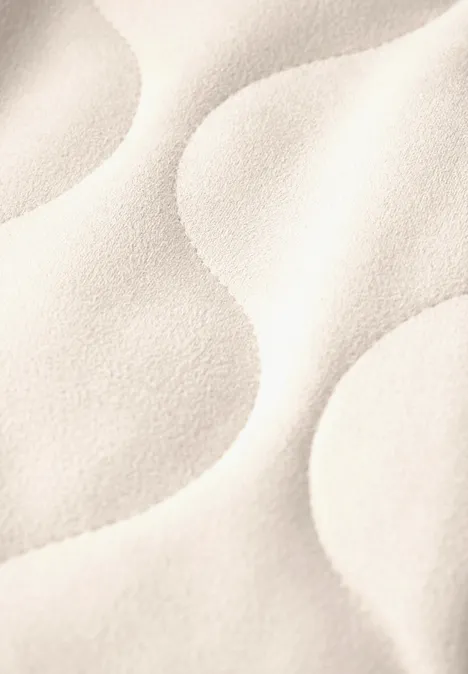 Velours Steppjacke smooth sand beige
