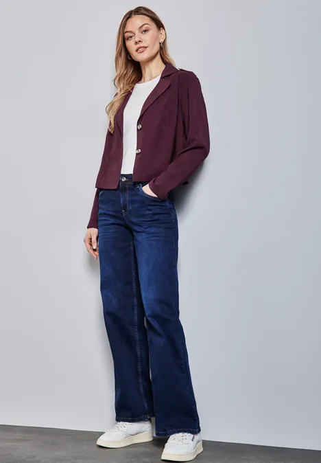Kurzer Trenchcoat mulberry red