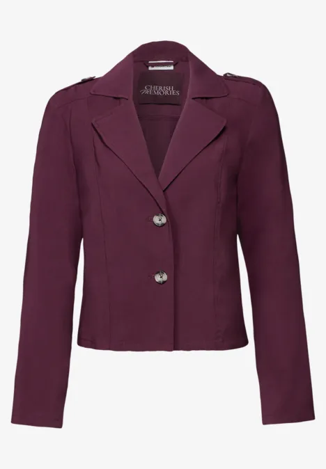 Kurzer Trenchcoat mulberry red