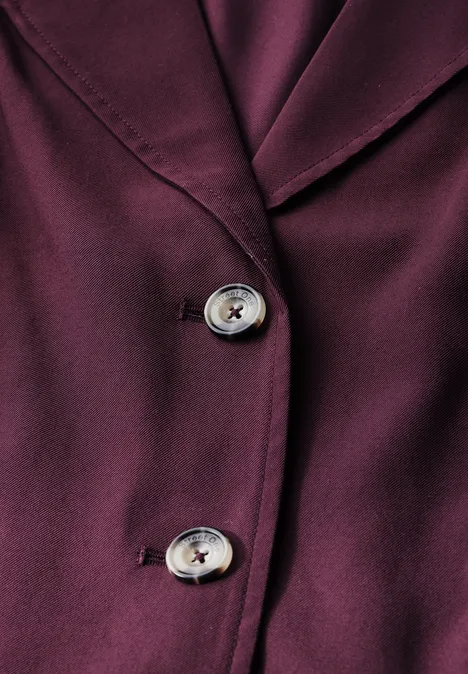 Kurzer Trenchcoat mulberry red