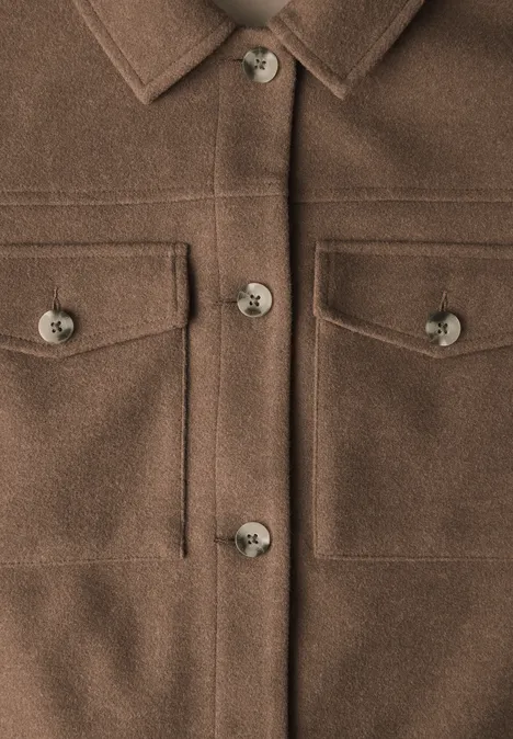 Jacke in Wolloptik rocky brown